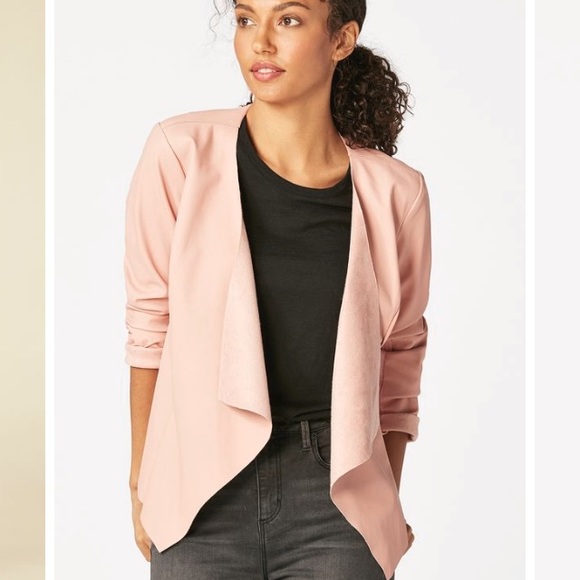 JustFab Jackets & Blazers - NWT Pink Justfab Faux Leather Jacket